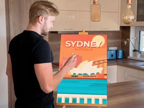 Gario Diamantové maľovanie Sydney, Austrália Rozmery: 40 x 60 cm, Rámovanie: Iba zrolované plátno, Diamanty: Okrúhle