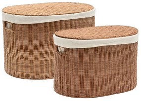 Ratanové košíky v súprave 2 ks 50x36x32 cm Indali – Kave Home