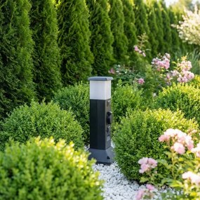 Brilagi - Vonkajšie svietidlo so 2 zásuvkami SCHUKO 1xE14/15W/230V IP44 čierne