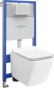 Mexen Fenix XS-F, podomietkový modul a závesné WC Vega so sedátkom s pomalým dopadom, biela, 68030654000