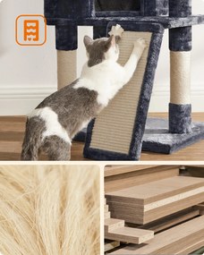 Mačacie stromové škrabadlo TIGER, sivo-béžové