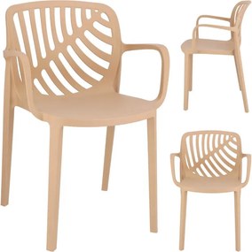 Plastová stolička FOLIA béžová