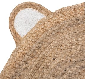 AKCIA Detský jutový koberec BEAR HEAD 100 cm II. akosť