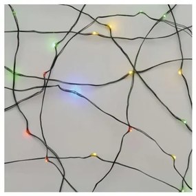 EMOS LED vonkajšie vianočné nano reťaz NANO LIGHTS, 75xLED, viacfarebné svetlo, 7,5 m, časovač, zelený
