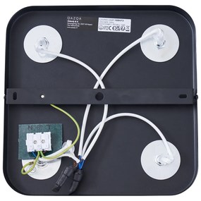 Zaoblené stropné bodové svietidlo čierne GU10 35 mm 4-svetlá otočné a naklápacie - Kate