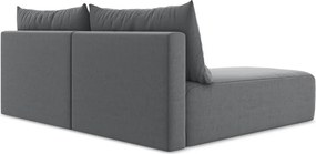 Sivá zamatová rozkladacia/s úložným priestorom rohová pohovka (ľavý roh/s leňoškou) Kalena – Makamii