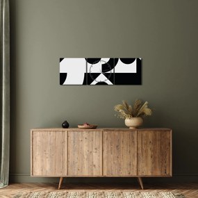 Obraz - Geometrická abstrakcia N⁰1 (s hodinami) (90x30 cm)