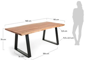 Jedálenský stôl s doskou z akácie 90x160 cm Alaia – Kave Home