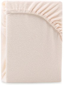 Béžová napínacia froté plachta 140x200 cm Ruby – Restilo
