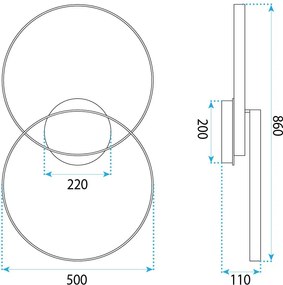 Toolight Toolight, LED stropné svietidlo, 85cm, 35W, 4000K, 3000lm, SWE062-C, zlatá matná, OSW-20162