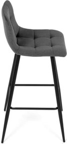 Barová stolička zamatová, sivá AUB-X7015 GREY2