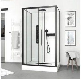 Sprchový box Aurlane Urban 2 115 x 90 x 215 cm čierny