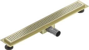 Mexen Flat, lineárny podlahový žľab 60 cm, M08, zlatá matná, 1A25060-15