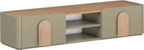 RTV skrinka Amilio 170 cm so zásuvkou - eukalyptus / dub baltic dune / úchyty dub prírodný