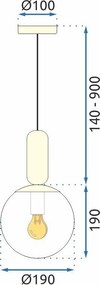 Toolight Toolight, Kovová stropná lampa sklenená APP474-1CP, zlatá, OSW-00606