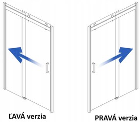 Rea Nixon, sprchovací kút s posuvnými dverami 120(dvere) x 90(stena), pravý, číre sklo, chrómový profil, KPL-00420