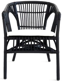 Ratanová stolička Dion čierna