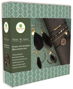 Výroba šperkov – bižutéria s čiernymi pierkami