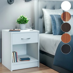InternetovaZahrada Nočný stolík Hamburg - biely