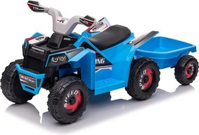 LEAN CARS Modrá batériová štvorkolka XMX630T s prívesom