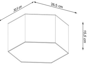 Stropné svietidlo Sunde 2, 1x biele plastové tienidlo, (biely plast)