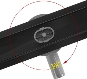 Odtokový žľab REA NEOX PRO 60 cm, čierny
