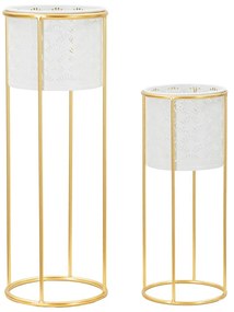 Kovové stojany na kvety 2 ks ø 17 cm (výška 46 cm) Whity – Mauro Ferretti