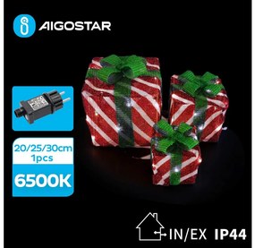 Aigostar B.V. Aigostar- LED Vonkajšia vianočná dekorácia 3,6W/31/230V 6500K 20/25/30cm IP44 darčeky AI0482