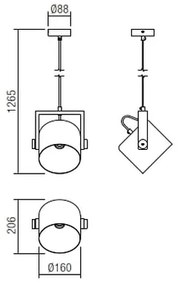 Redo 01-2402 - Luster na lanku POOH 1xE27/42W/230V buk