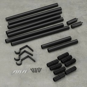 Oceľová roztiahnuteľná garniža 163 - 325 cm Zen – Umbra