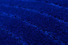 Kúpeľňový koberček Sara modrý, vlny