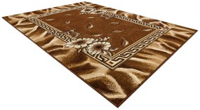 Koberec BCF Morad TRIO Vzor kvetov a lístia, hnedý