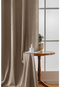 Svetlohnedý zatemňovací záves VELVET 140x250 cm Zavesenie: Riasiaca páska