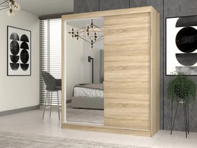 Šatní skříň se zrcadlem Iga 160 cm dub Sonoma