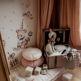 Samolepka do detskej izby plyšový medvedík Teodor 75x100cm