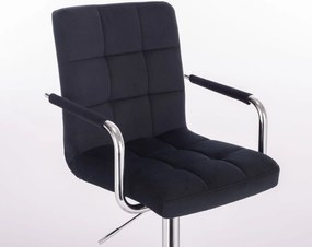 LuxuryForm DESIGN Stolička VERONA VELUR na čiernom kríži - čierna