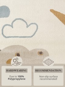 Hanse Home, Detský koberec Adventures 106412 Cream Multicolor, 120x170, viacfarebná, detská izba