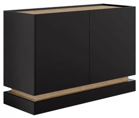 Komoda Arlotekis K120 2D, Farby: čierna / dub cremona