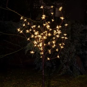 LED RGBW Solárne svietidlo TREE LED/0,1W/1,2V 600 mAh IP44 hnedá