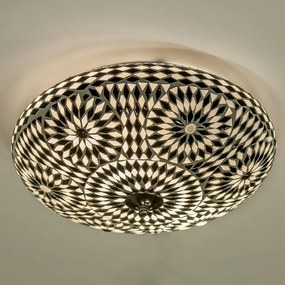 Stropné svietidlo orient stropnica mozaika Melon B&W Ø38