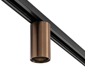 Moderný bodový reflektor tmavá bronz pre 1-fázový koľajnicový systém osvetlenia GU10 50mm - Iconic Ruby Honey