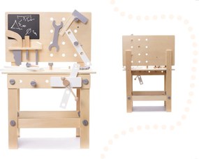 KIK Dřevěná dílna s nářadím na stole DIY set
