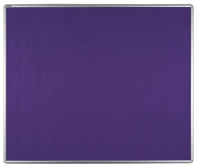 Textilná nástenka ekoTAB v hliníkovom ráme, 1200 x 900 mm, fialová