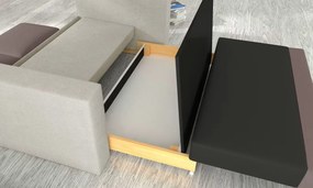Sivá 2miestna pohovka WAVE DUO, rozkladacia
