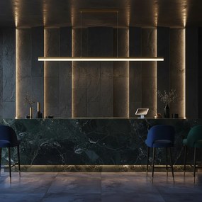 Toolight Toolight, LED stropné svietidlo 200cm, 48W, 4000K, APP1697-CP, zlatá matná, OSW-07893