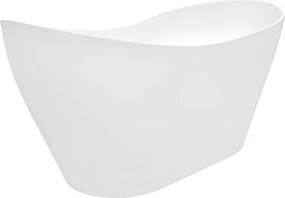 Besco Voľne stojaca vaňa z liateho mramoru Viya 160x70 (170x71) BESCO-Typ výpuste: Click-Clack s horným čistením, chróm, BESCO-Rozmery: 168x71,5, BES…
