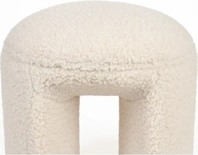 Krémovobiela čalúnená stolička Noxx – White Label