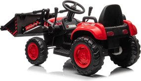 LEAN CARS Batériový traktor s lyžicou BW-X002A červený