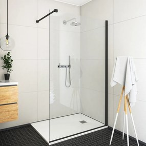 Roth Bezrámová sprchová zastena ECWALK - bez vaničky ROTH-Variant: šírka: 140 cm - (ECWALK 1400 čierna - 585-1400000-05-02), ROTH-Profily: profily: č…