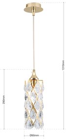 Orion - Luster na lanku RITA 1xG9/40W/230V zlatý